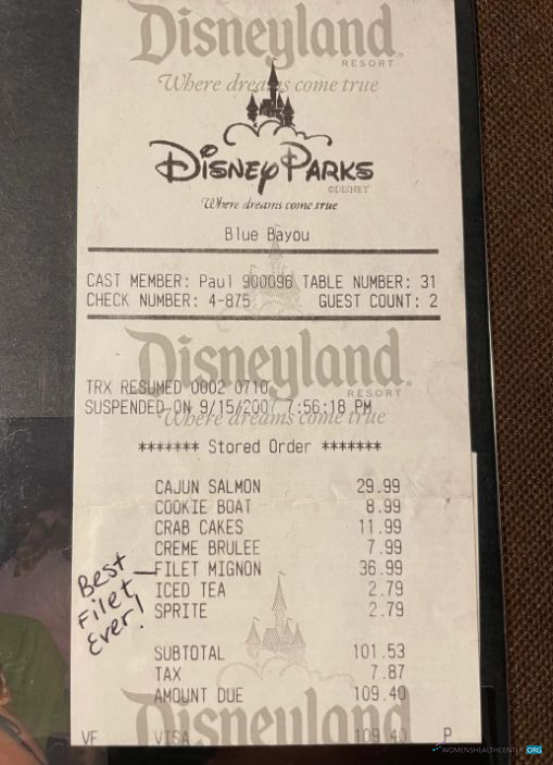 Download Disneyland park payment check Photoshop template